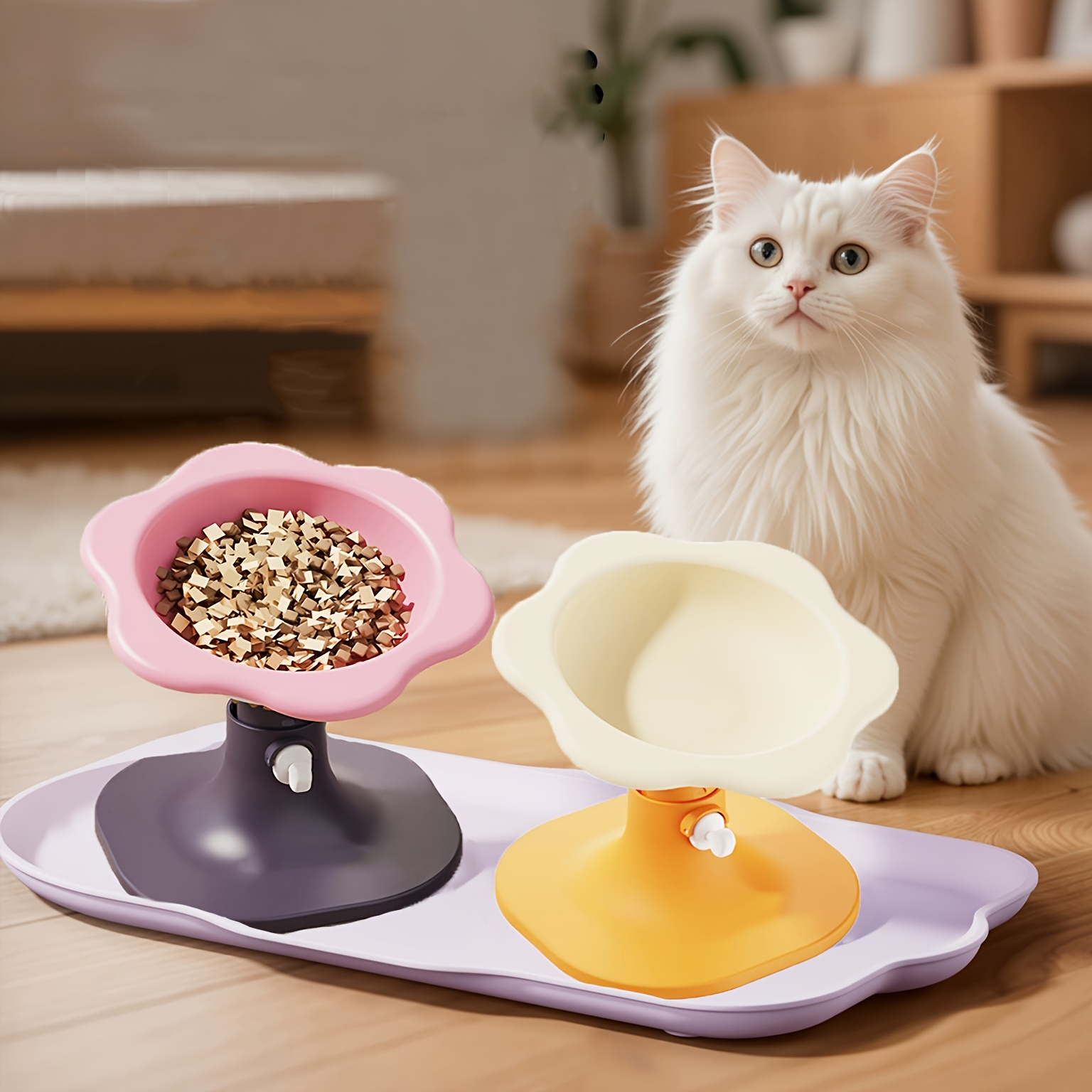 Comedouro Elevado Ajustável Pet Tower Bowl