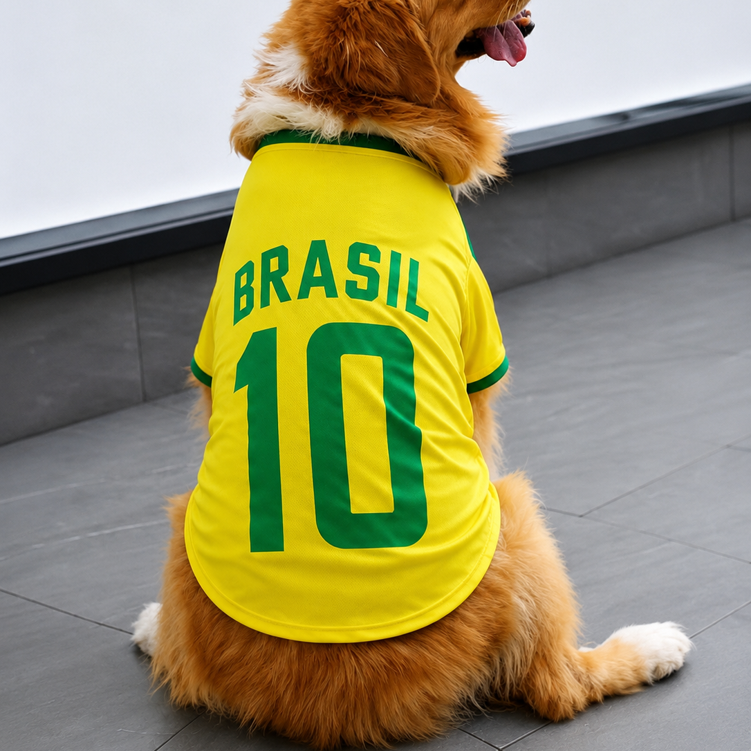 Camiseta Pet Brasil N.10 Copa do Mundo