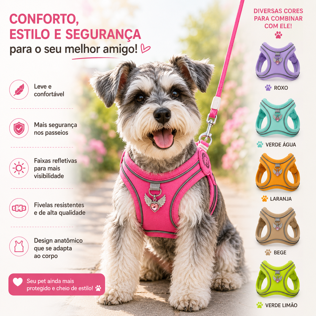 Coleira & Guia Pet Confort Charmy