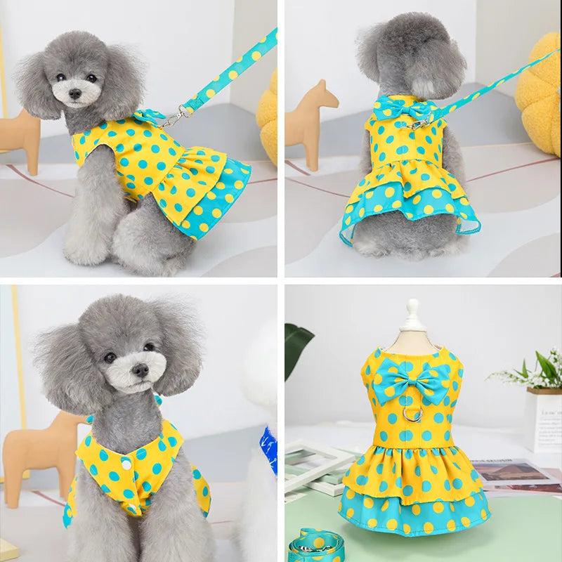 Vestido Coleira & Guia Poá Pet Bonnie