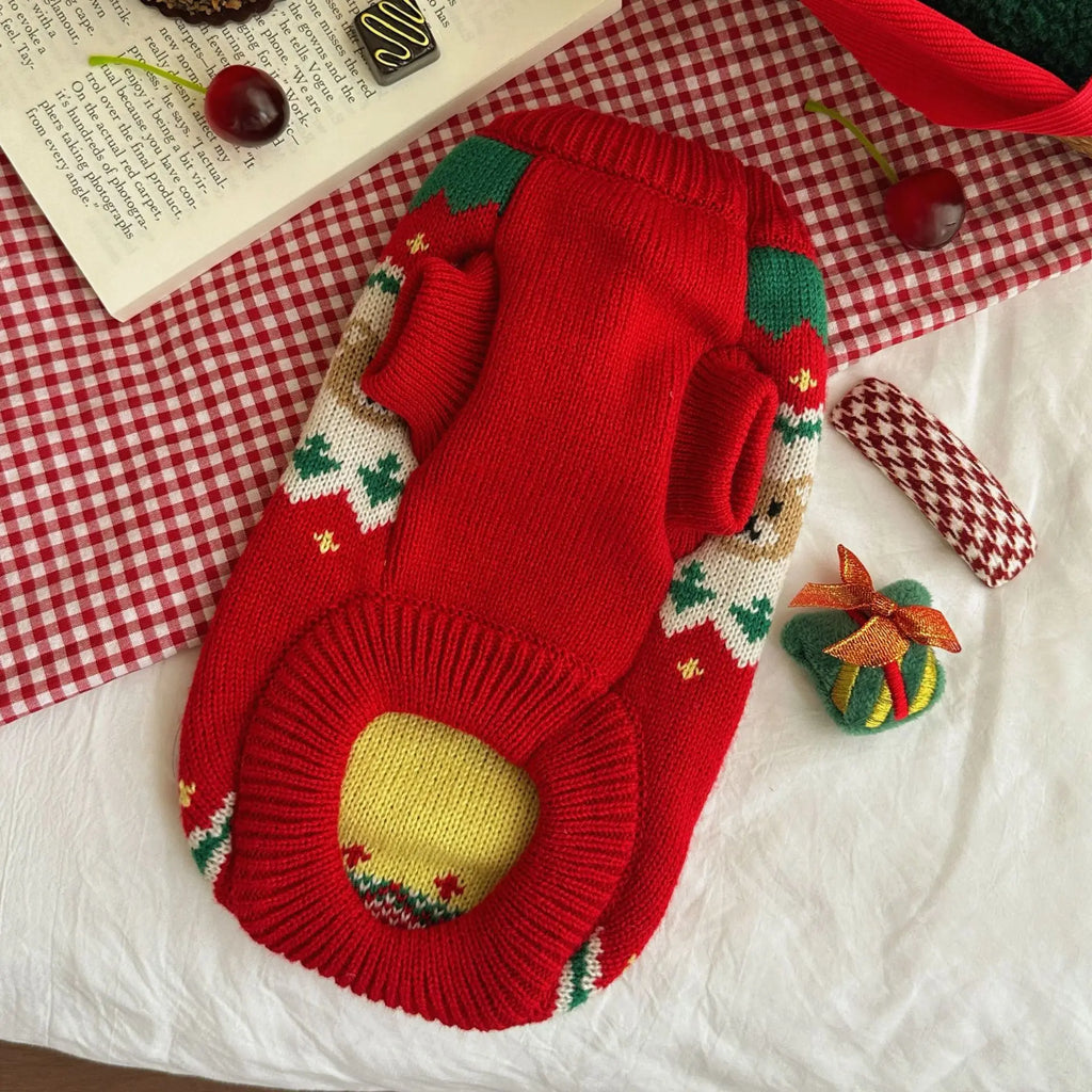 Tricot Pet Cherry Christmas