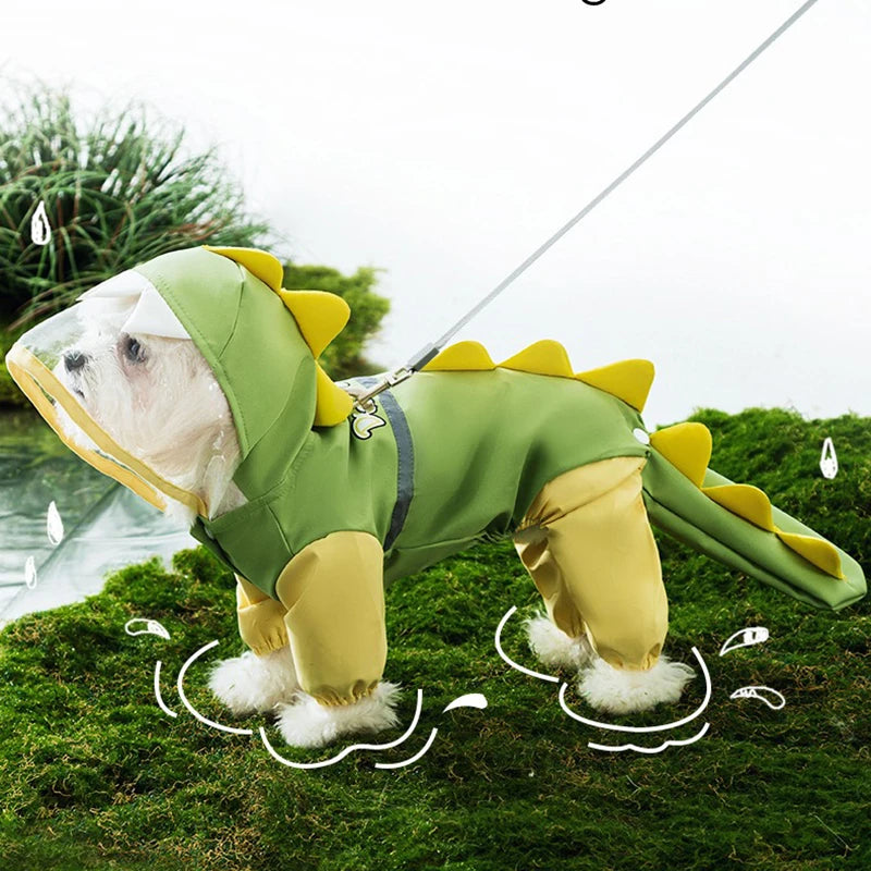 Macacão Capa De Chuva Pet Hoodie