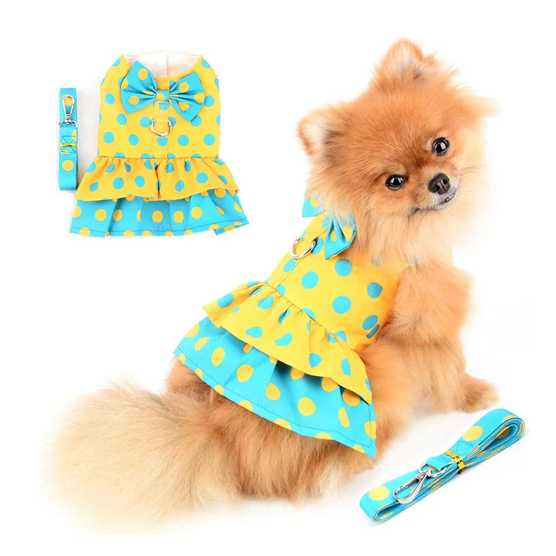 Vestido Coleira & Guia Poá Pet Bonnie