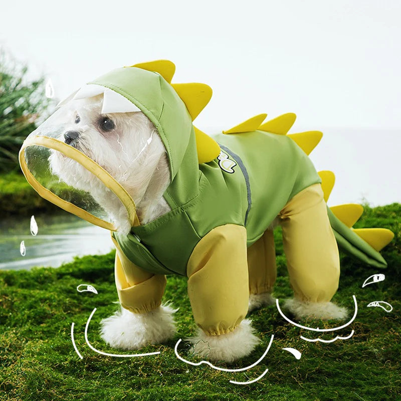 Macacão Capa De Chuva Pet Hoodie