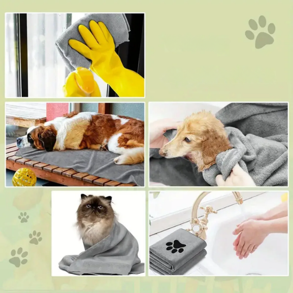 Toalha Pet Ultra-absorvente Macia Pet Talk