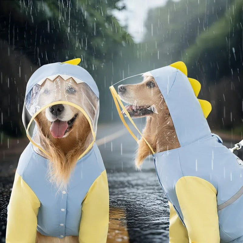 Macacão Capa De Chuva Pet Hoodie